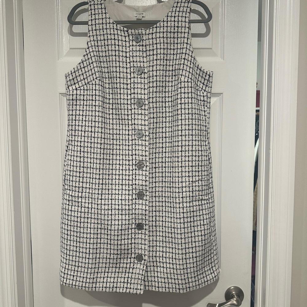 Chic Black and White Checkered Dress